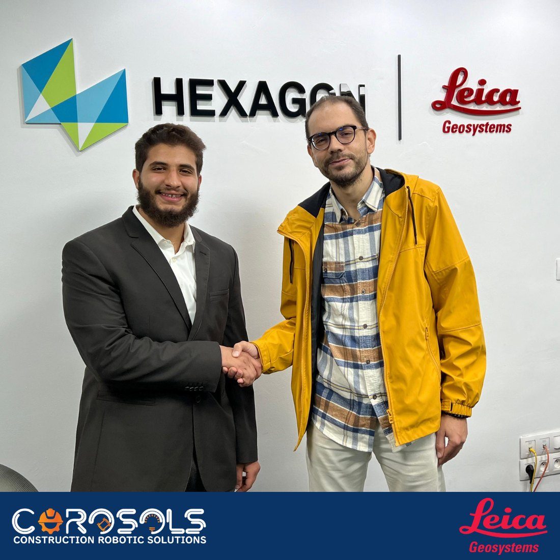COROSOLS and Leica Geosystems (Hexagon) sealing their technology partnership.